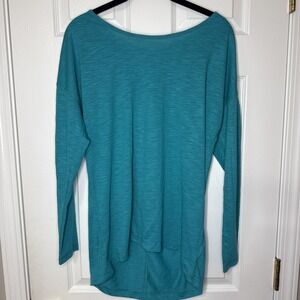 80's Inspired Oversized Boat Neck Long Sleeve Top